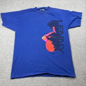Optima T Shirt‎ Men Large Blue Lenny Kravitz Vintage Band Rock Concert 2002 Te